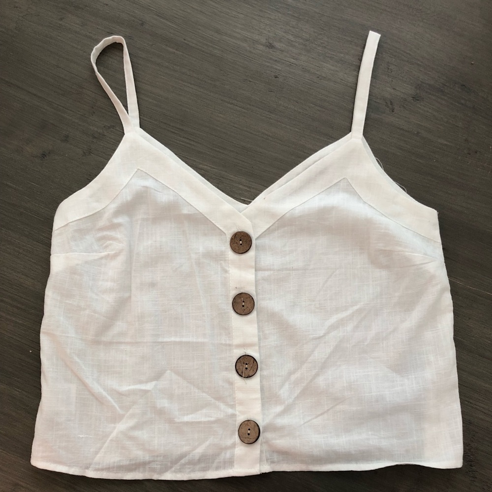 White Crop Tank